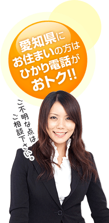 愛知県にお住まいの方はひかり電話がおトク！！